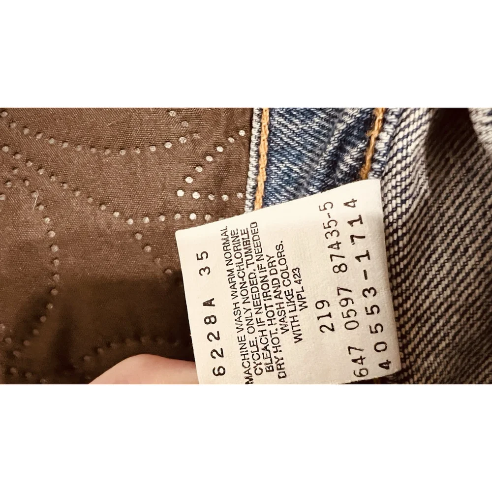 VTG 90s 1997 LEVIS LEVI’S USA‎ Mens 40 x 29 White Tan Jeans Denim Pants